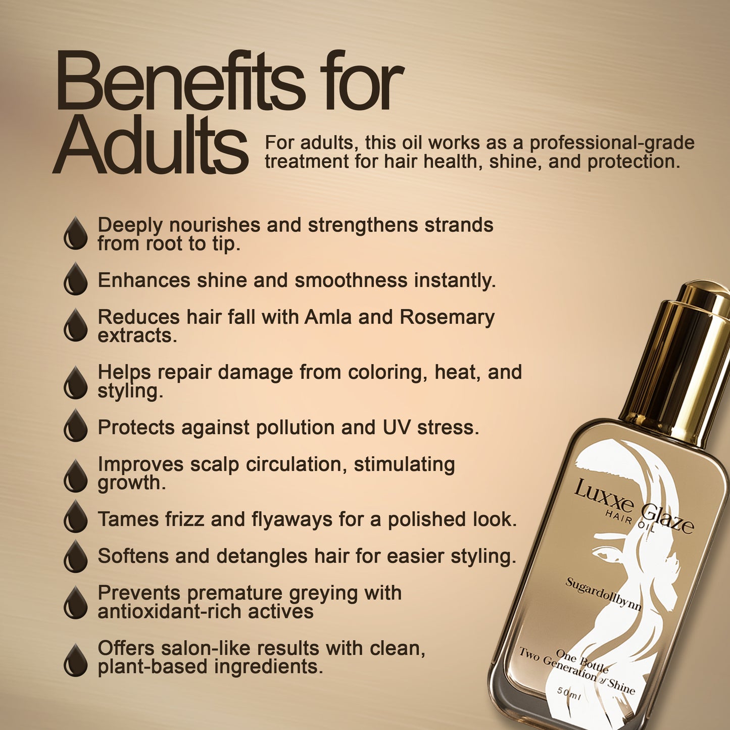 SugardollByNN - Luxxe Glaze Hair Oil [50ml/bottle]