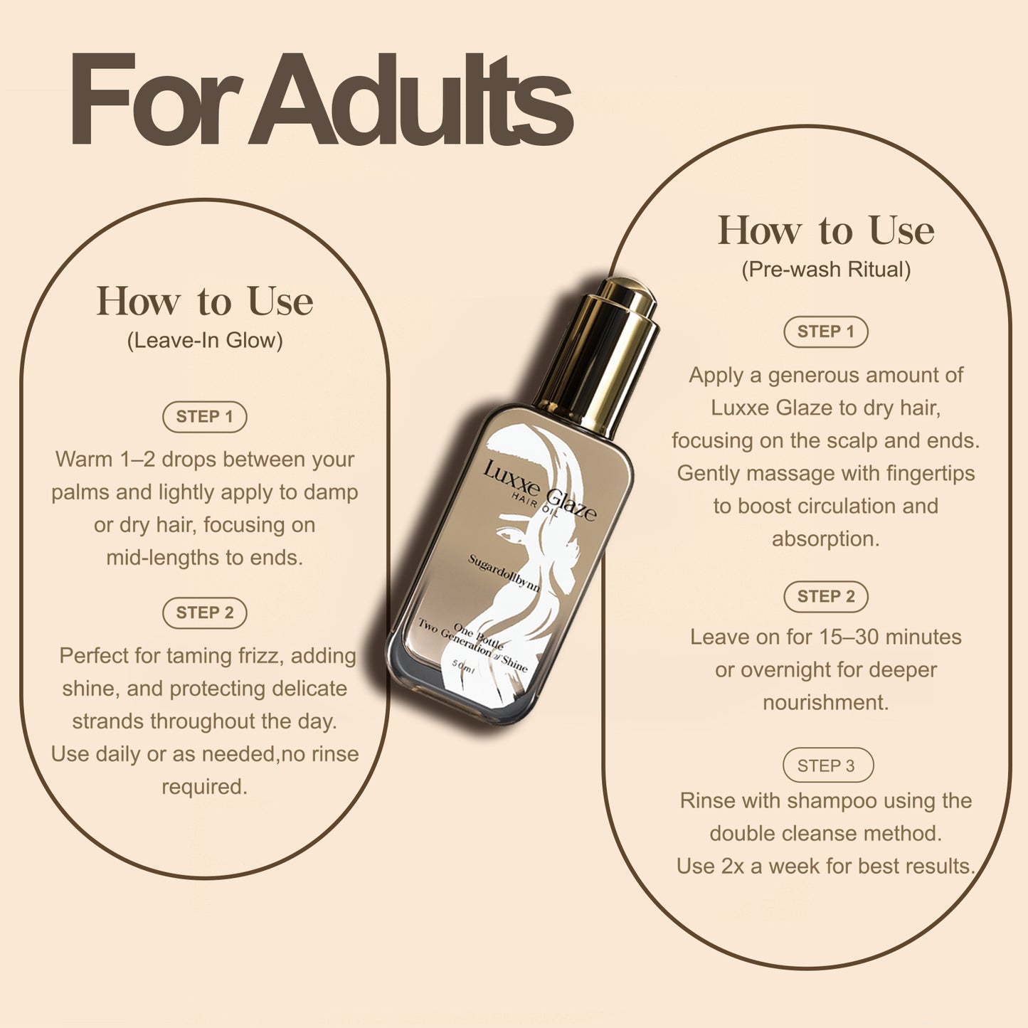 SugardollByNN - Luxxe Glaze Hair Oil [50ml/bottle]