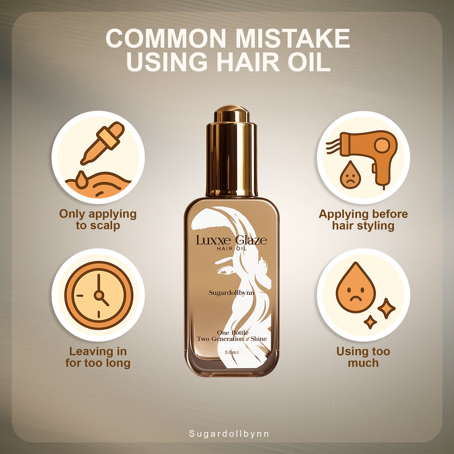 SugardollByNN - Luxxe Glaze Hair Oil [50ml/bottle]