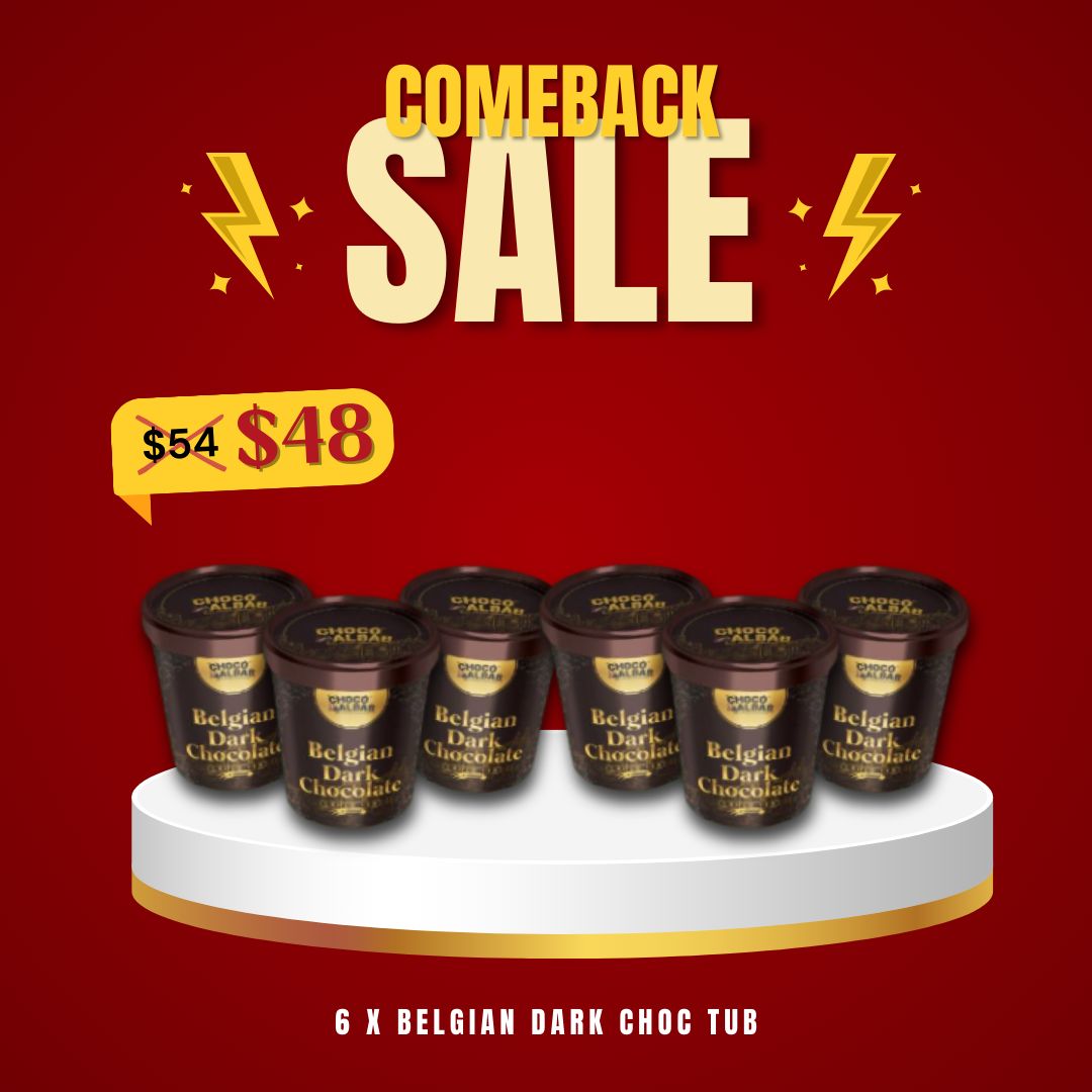 ChocoAlbab - Belgian Dark Chocolate Tub [260gm/tub]