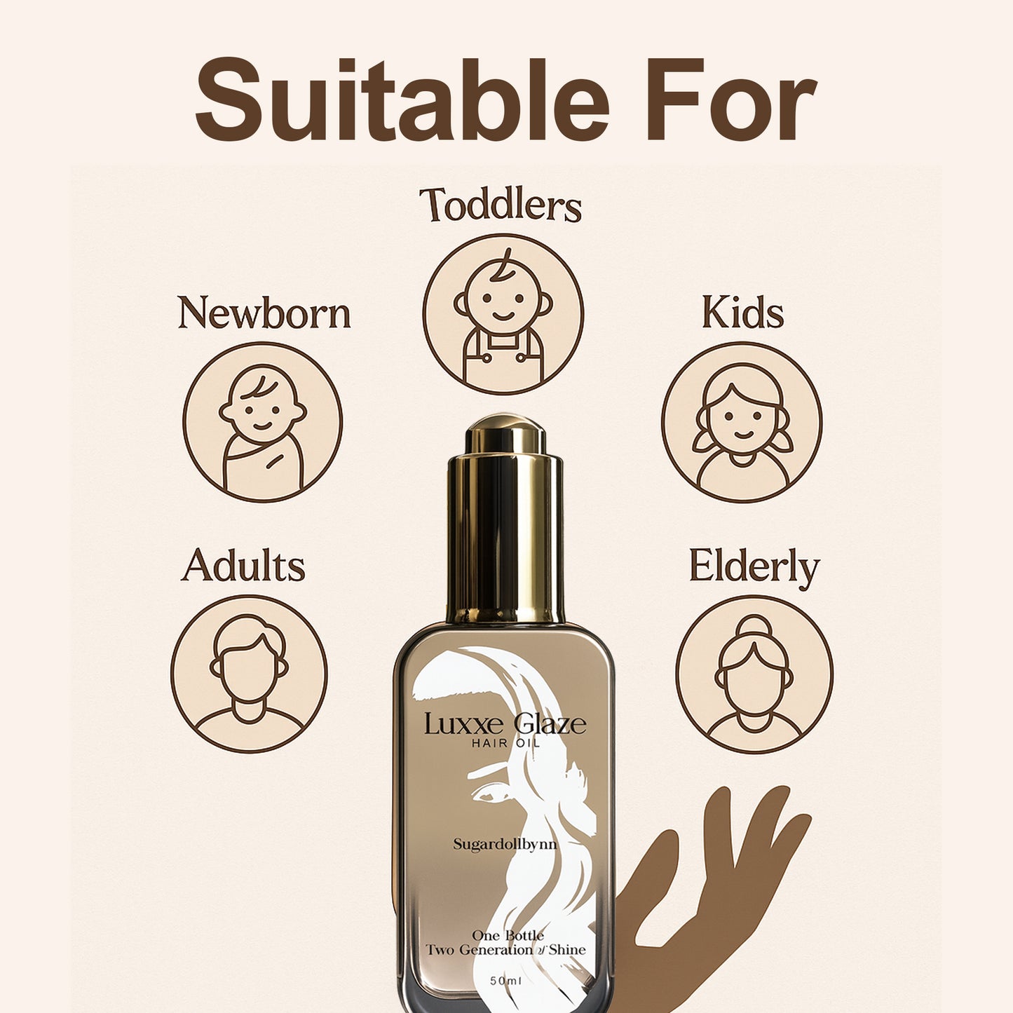 SugardollByNN - Luxxe Glaze Hair Oil [50ml/bottle]